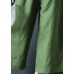 Original design cotton and linen pants retro elastic waist wide-leg pants