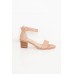Mickee Nude Leather Heel