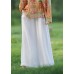Women's trousers elastic waist tie Tencel cotton loose retro trousers
