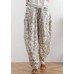 Original linen hanging dyed harem pants women loose large size wide legs